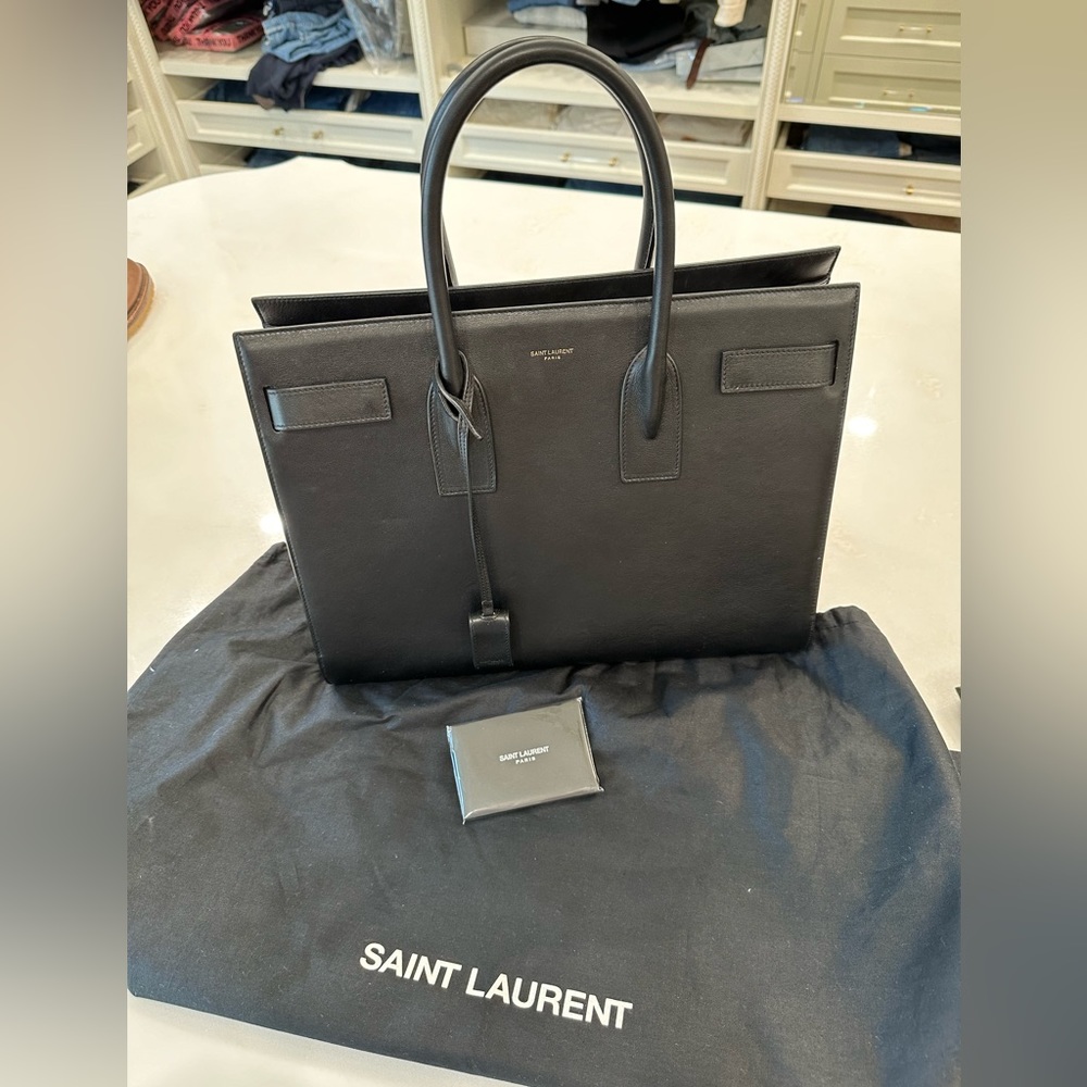 Saint Laurent Sac De Jour Black Leather